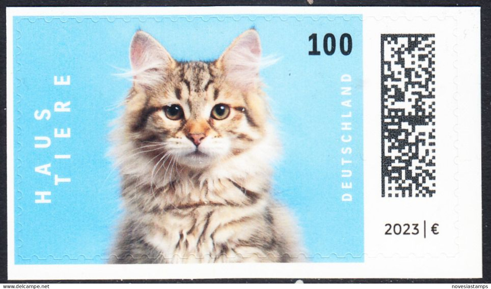 !a! GERMANY 2023 Mi. 3751 MNH SINGLE (from Folioset / A2) (self-adhesive) - Pets: Cat - Ongebruikt