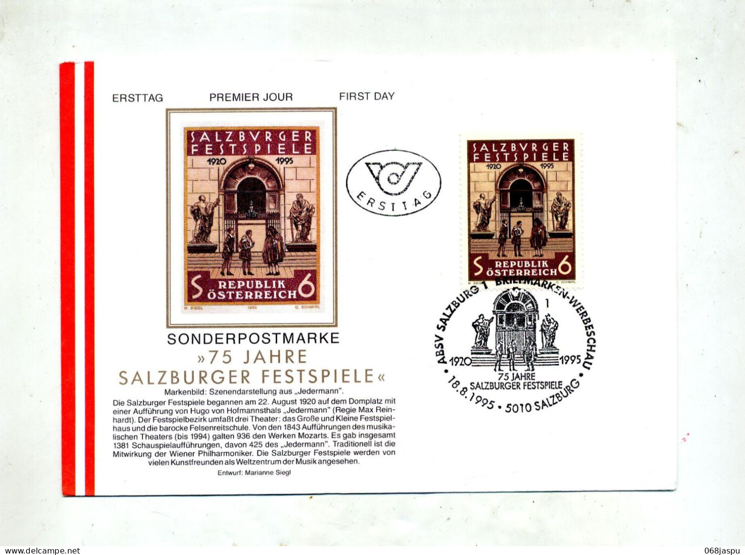 Lettre Cachet Salzburg Festival - Storia Postale