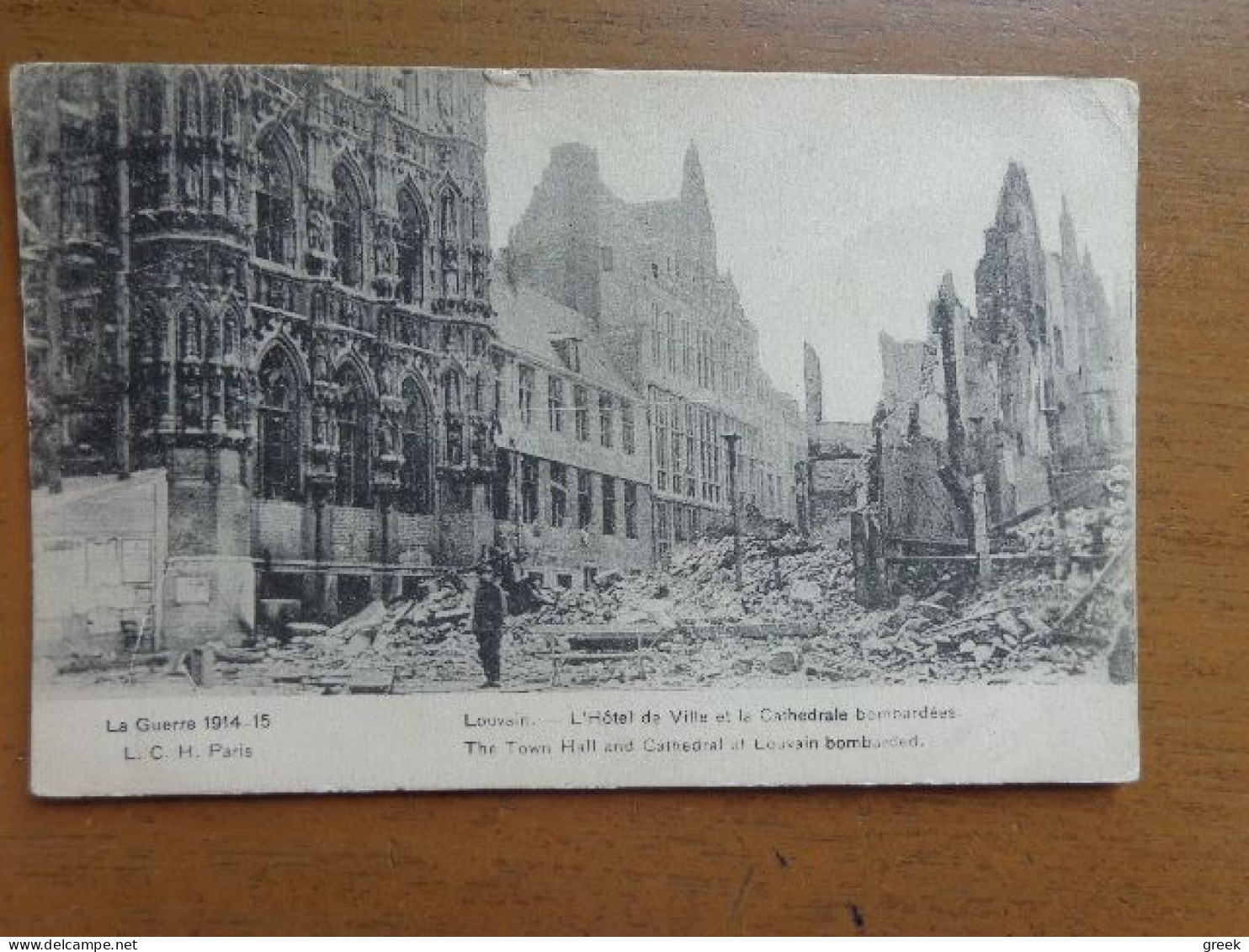 Leuven - Louvain: L'hotel De Ville Et La Cathédrale Bombardées -> Beschreven 1919 - Leuven