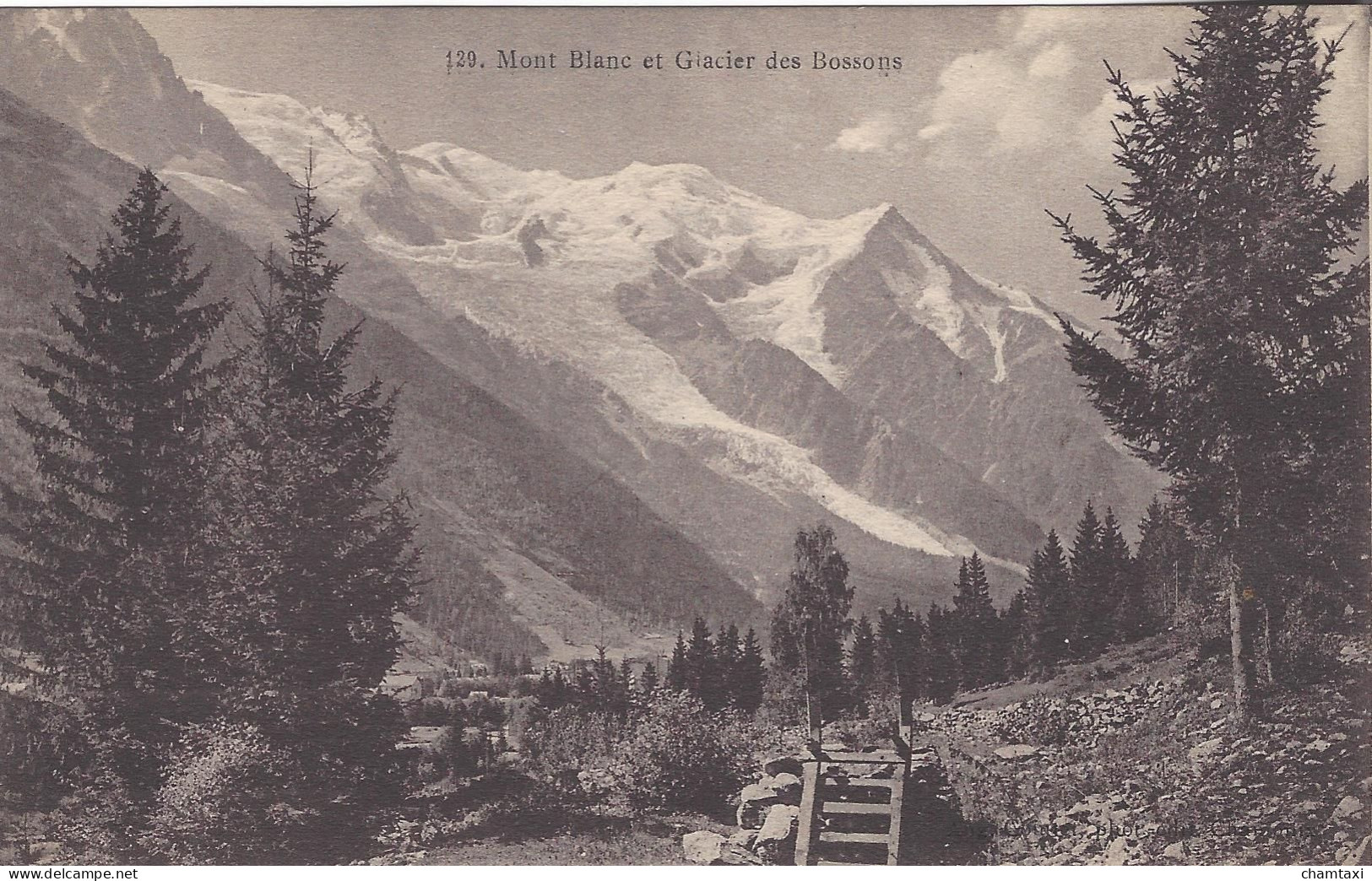74 CHAMONIX MONT BLANC GLACIER DES BOSSONS MASSIF DU MONT BLANC  Editeur COUTTET  Auguste N° 129 - Chamonix-Mont-Blanc