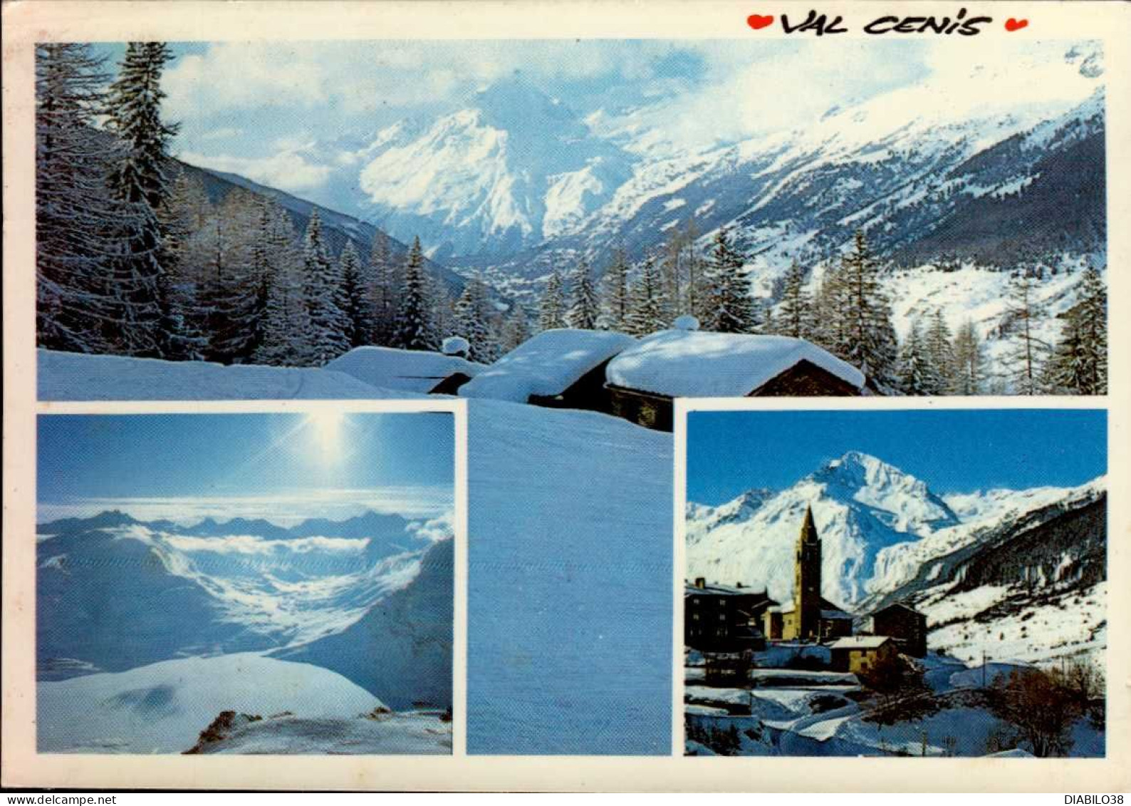 VAL CENIS    ( SAVOIE )   LOT DE 2 CARTES .MULTI-VUES . COL DU MONT-CENIS - Val Cenis