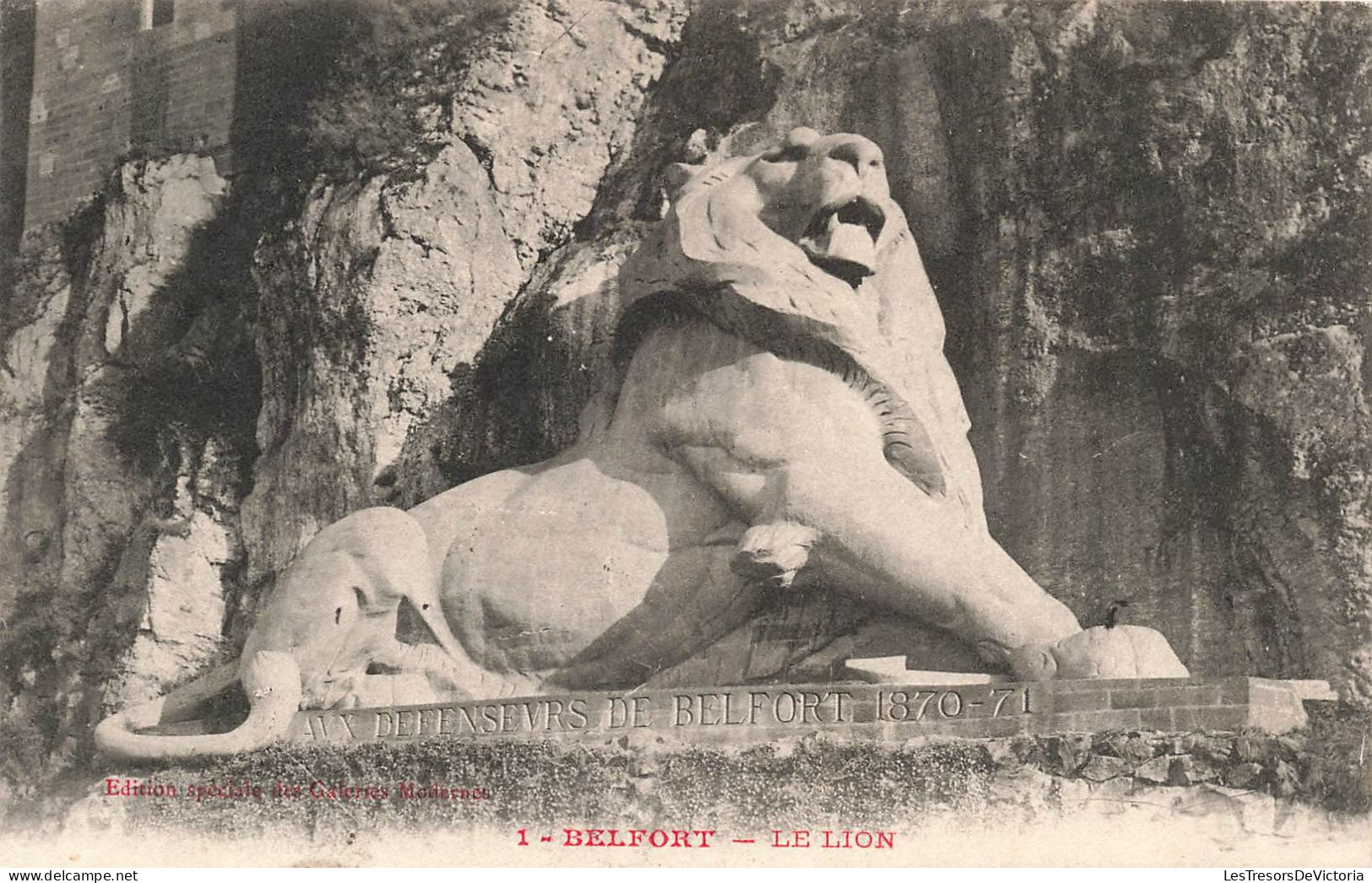 FRANCE - Belfort - Le Lion - Statue - Vue Générale - Carte Postale Ancienne - Belfort – Le Lion