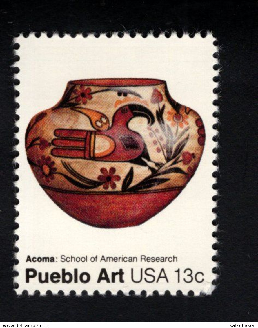 206183029 1977 SCOTT 1709 (XX) POSTFRIS MINT NEVER HINGED  - AMERICAN FOLK ART SERIES - PUEBLO POTTERY - Ongebruikt