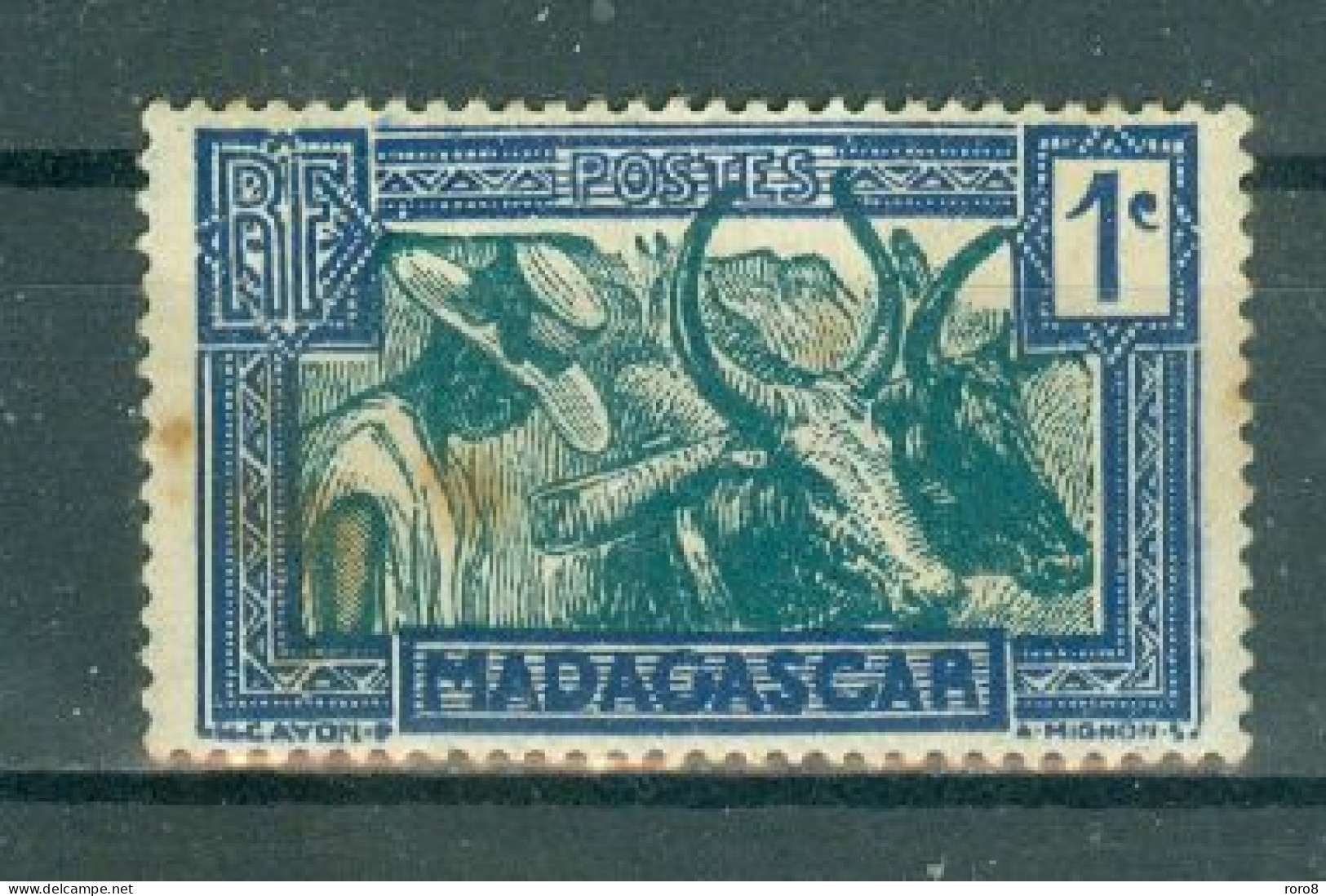 MADAGASCAR - N°161A Oblitéré - Attelage De Zébus. - Usati