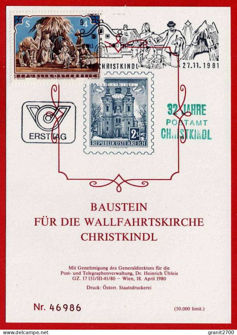 Christkindl - Baustein - Ausgabe Nr. 2 -  Gestempelt 27.11.1981 - Otros & Sin Clasificación