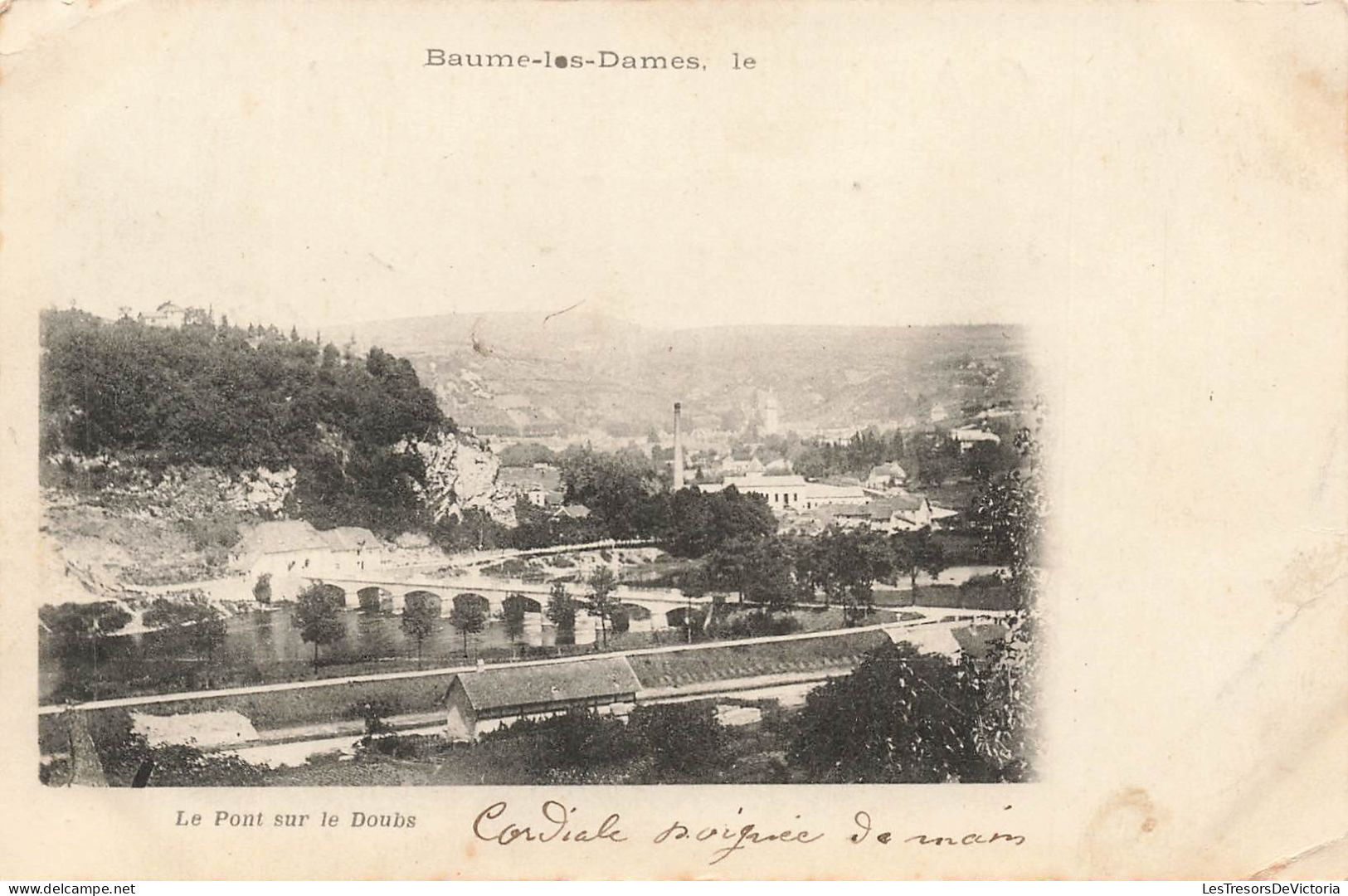 FRANCE - Baume Les Dames - Le Pont Sur Le Doubs - Vue Sur Une Partie De La Ville - Carte Postale Ancienne - Baume Les Dames