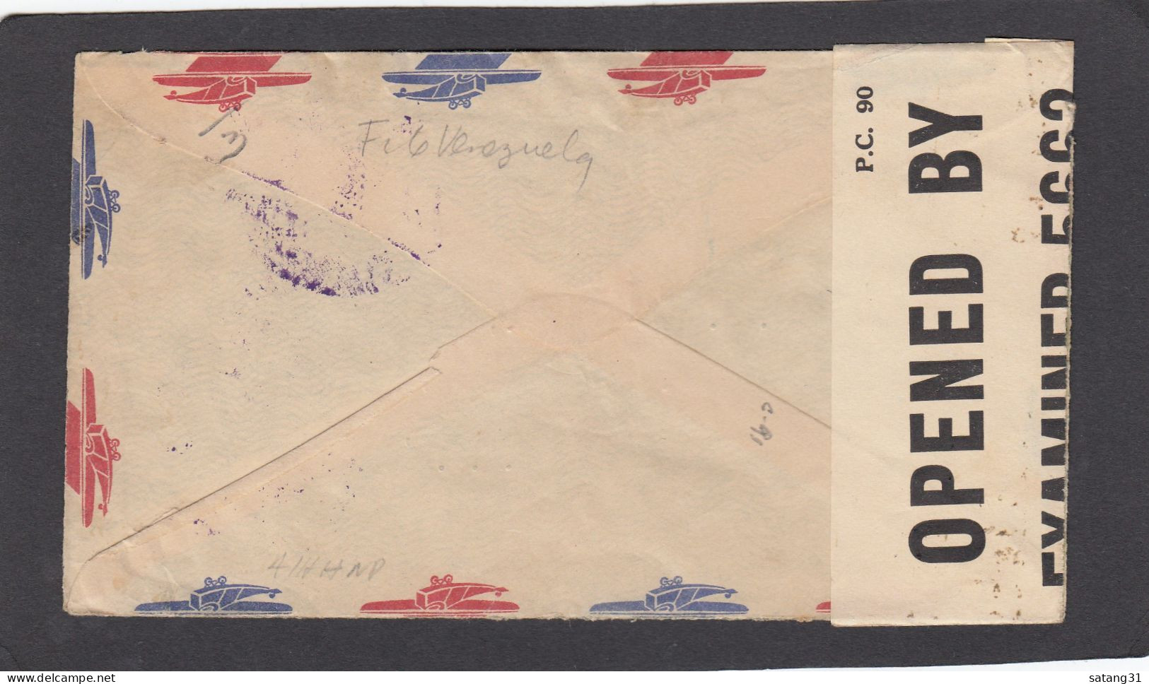 LETTRE PAR AVION DE PUERTO CABELLO POUR NEW YORK,OUVERTE PAR LA CENSURE US,1941. - Venezuela