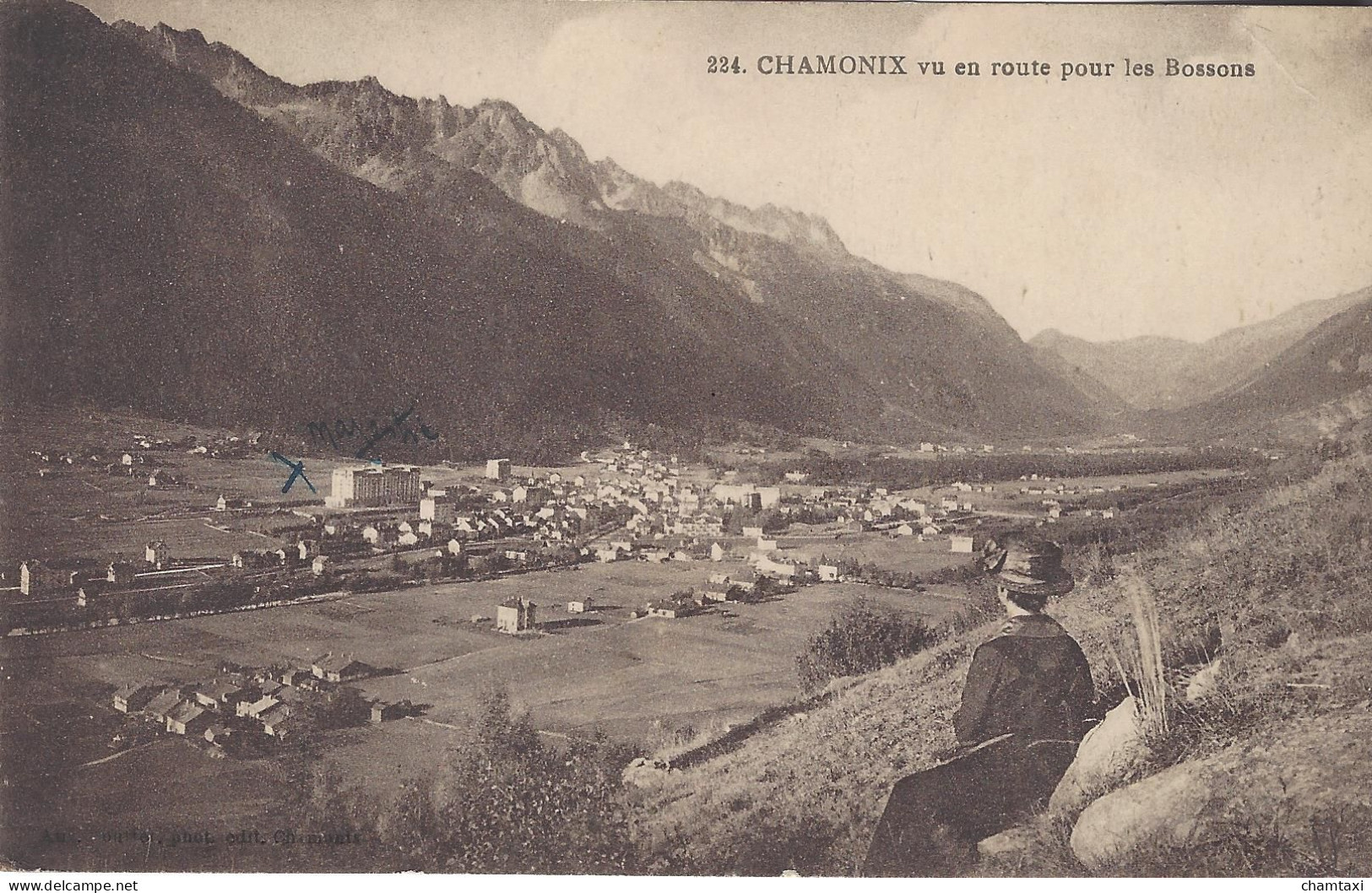 74 CHAMONIX MONT BLANC LE VILLAGE COL DE BALME   Editeur COUTTET  Auguste N° 224 - Chamonix-Mont-Blanc
