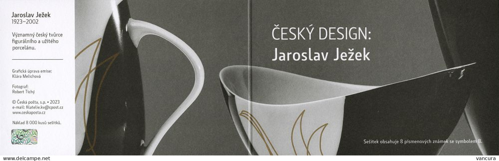 Booklet 1206 Czech Republic Jaroslav Jezek, Designer 2023 - Porcelain