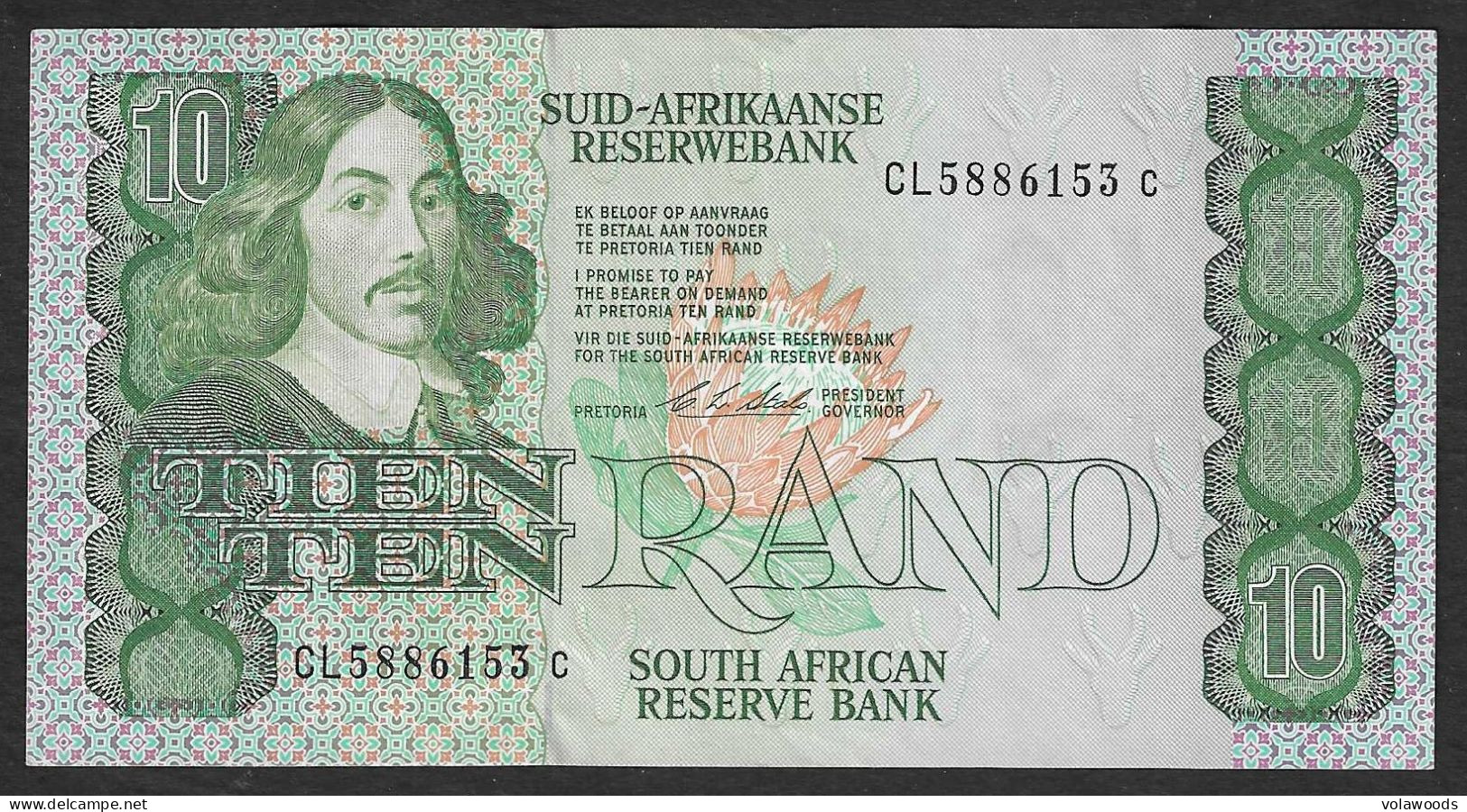 Sudafrica - Banconota Non Circolata FDS AUNC Da 10 Rand - P-120e - 1990/3 #19 - Sudafrica