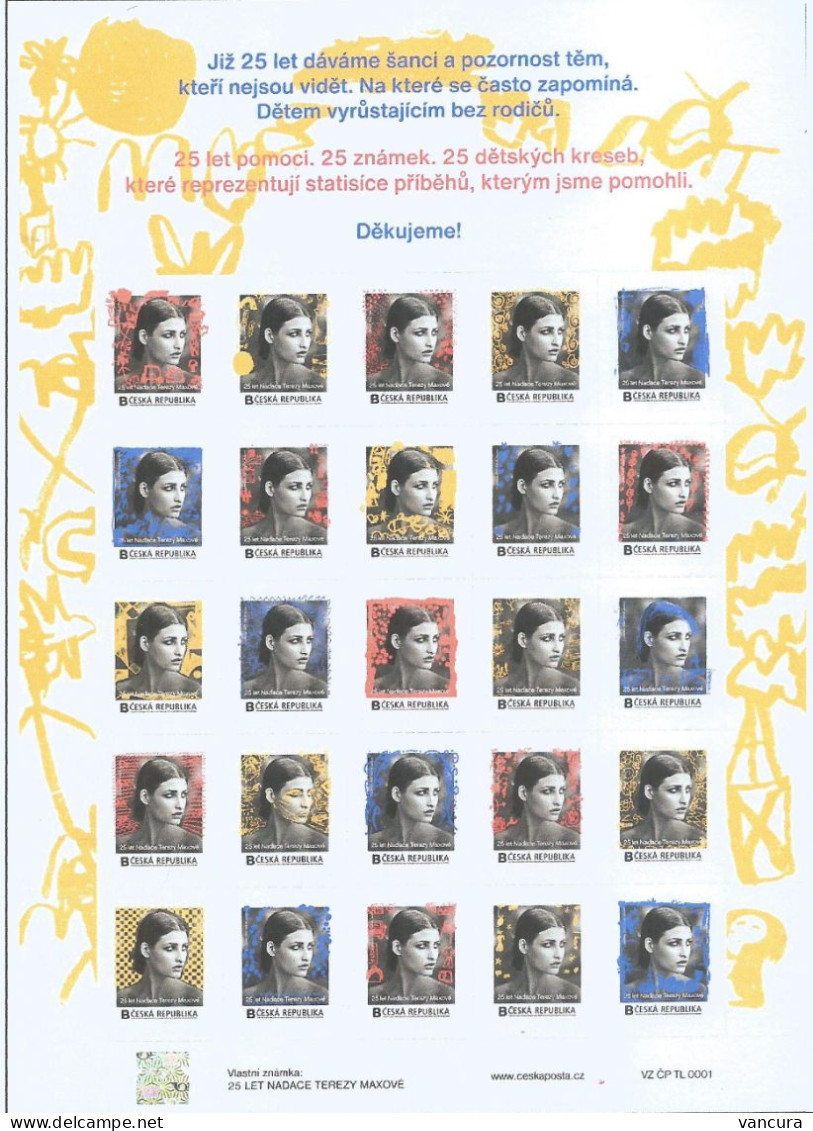 TL Czech Republic Tereza Maxova Foundation 25th Anniversary 2022 - Unused Stamps