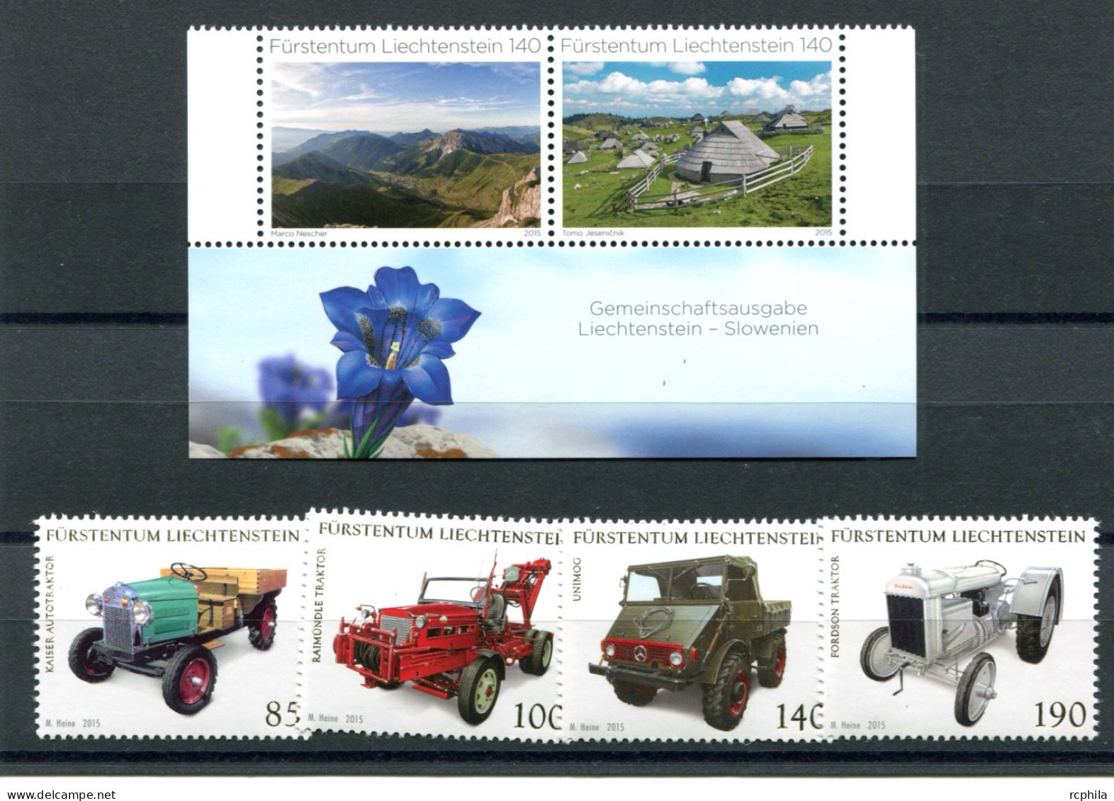 RC 27544 LIECHTENSTEIN 2015 LOT DE TIMBRES SF 7,95 VENDU EN DESSOUS DE LA FACIALE NEUFS ** MNH TB - Neufs