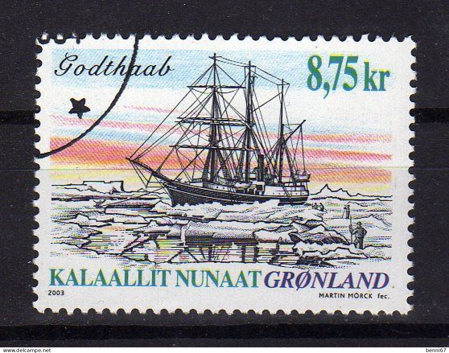 GROENLAND Greenland 2003 Bateau Ship Godthaab Yv 388 Obl - Oblitérés