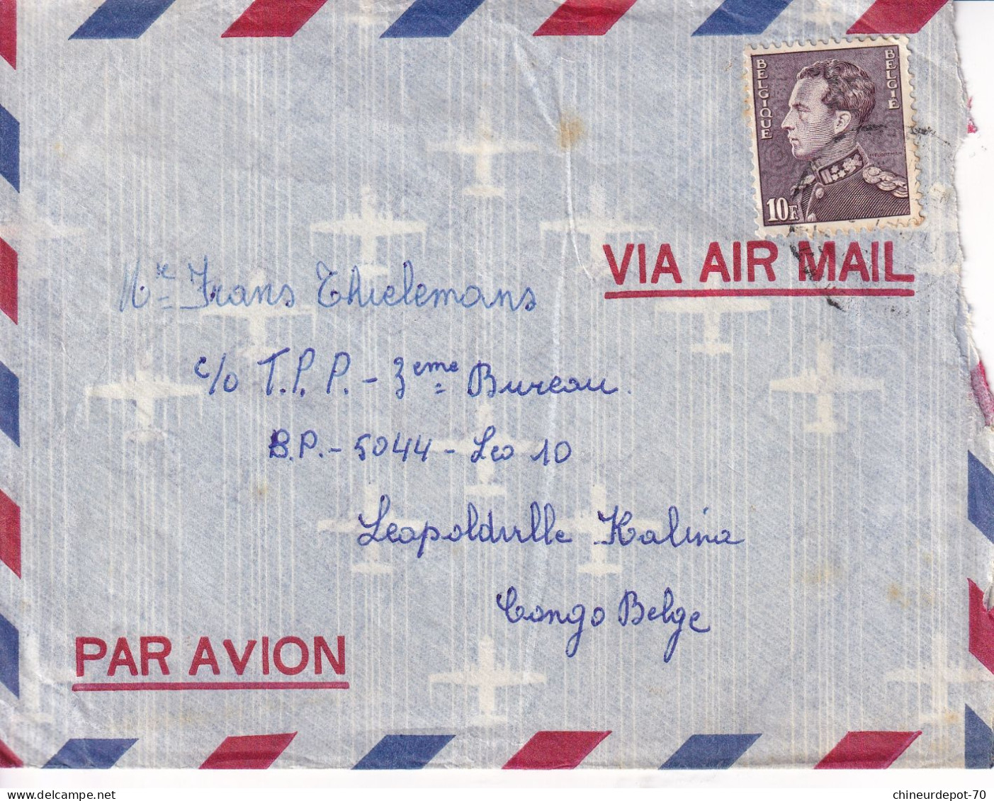 VIA AIR MAIL   PAR AVION Belgique - Omslagen