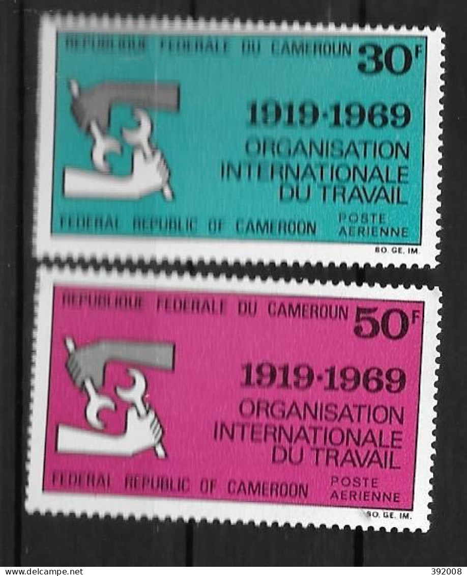 PA - 1969 - N° 144 à 145**MNH - 50 Ans OIT - Cameroun (1960-...)