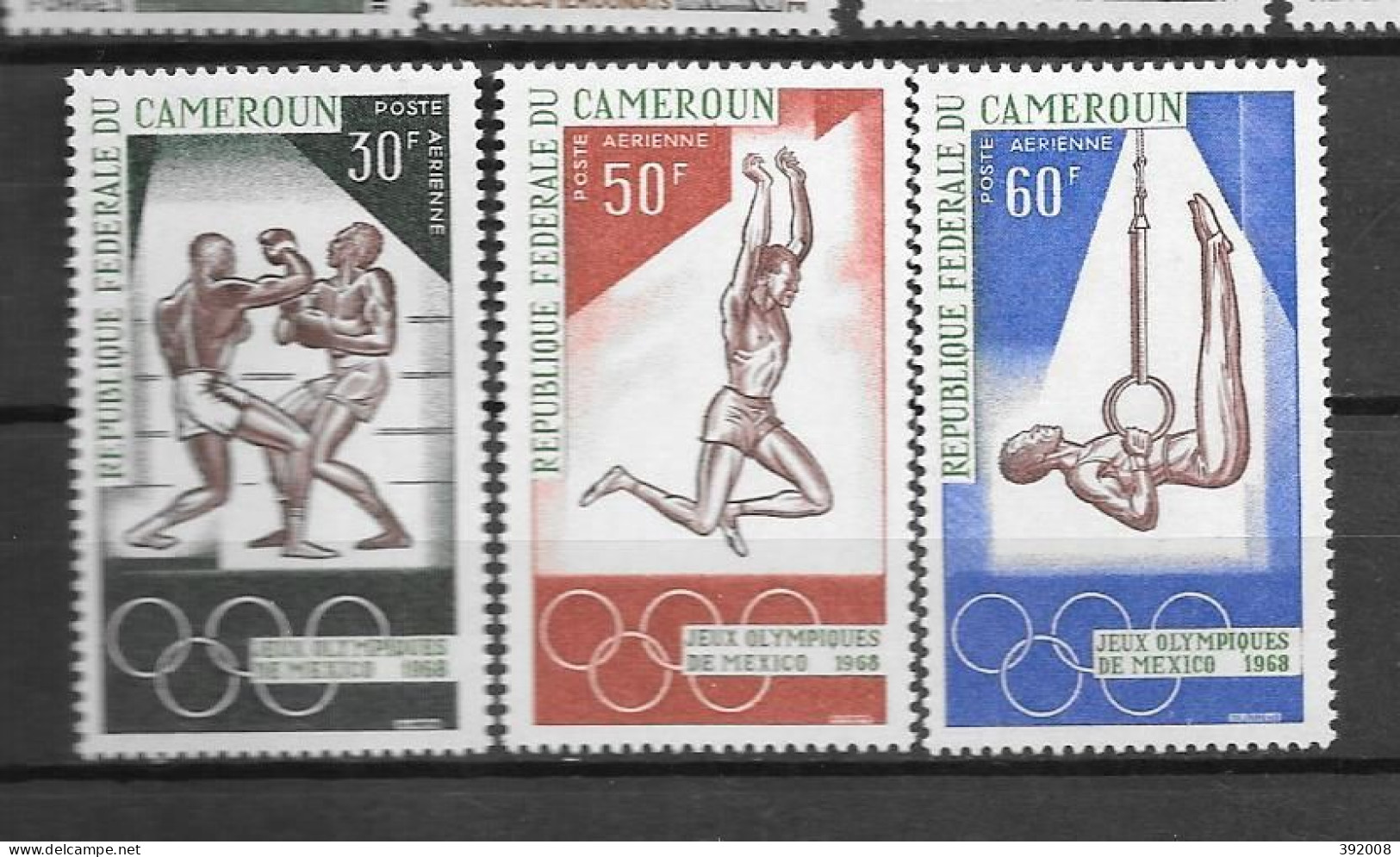 PA - 1968 - N° 118 à 120**MNH - Jeux Olympiques Mexico - Cameroun (1960-...)