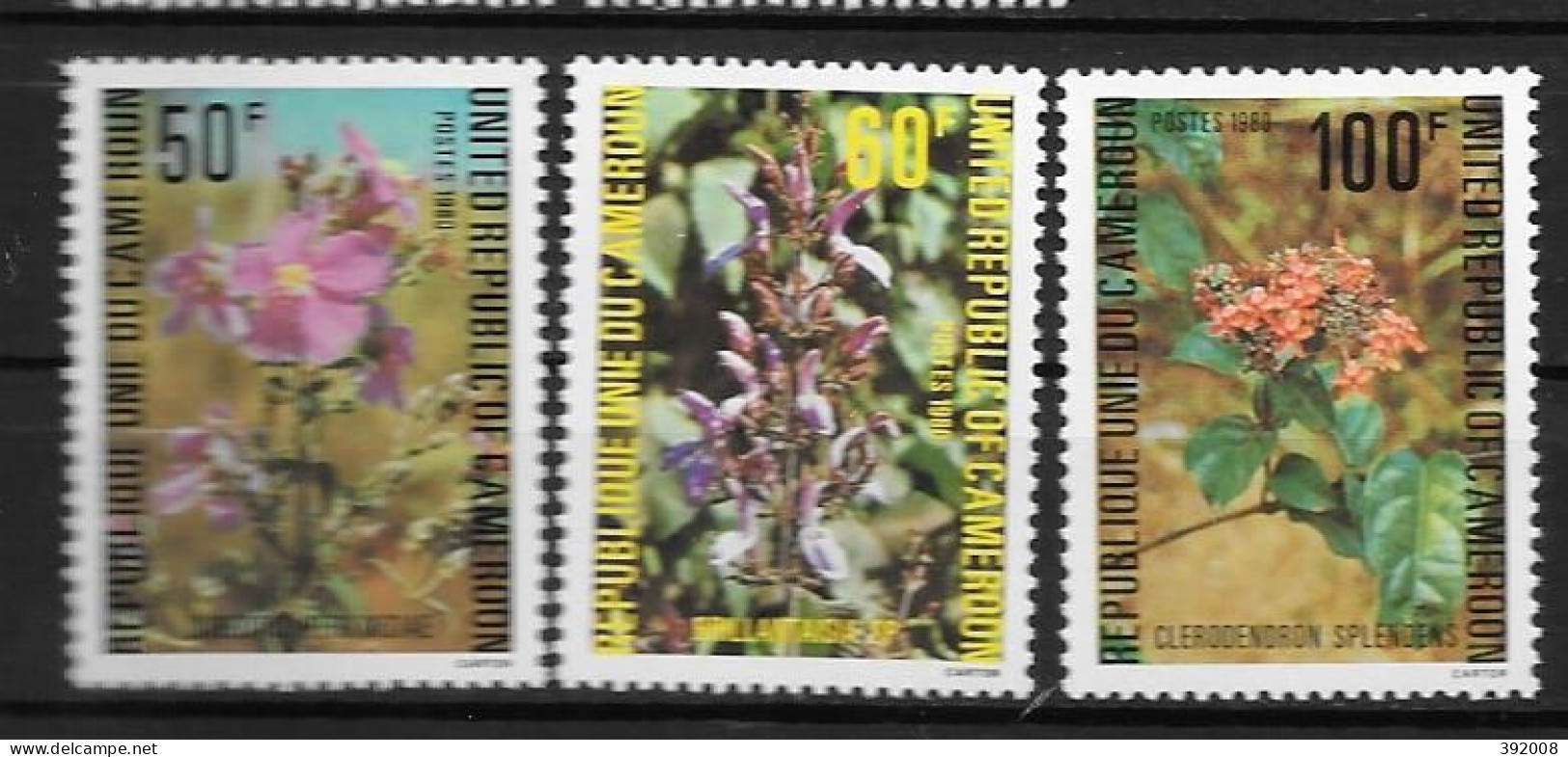 1980 - N°652 à 654**MNH - Fleurs - Cameroon (1960-...)