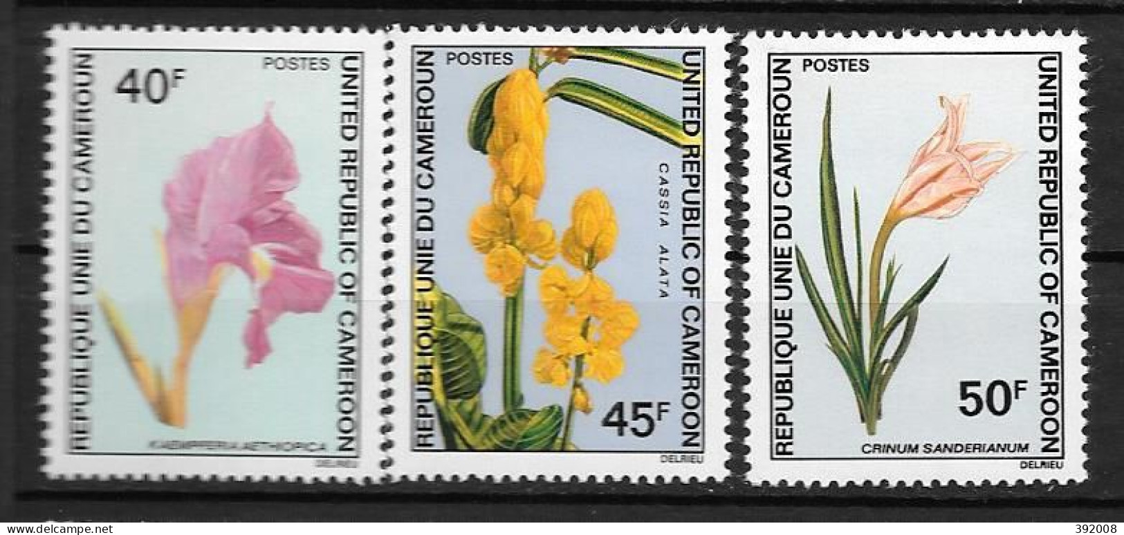 1972 - N°530 à 532**MNH - Fleurs - Kamerun (1960-...)