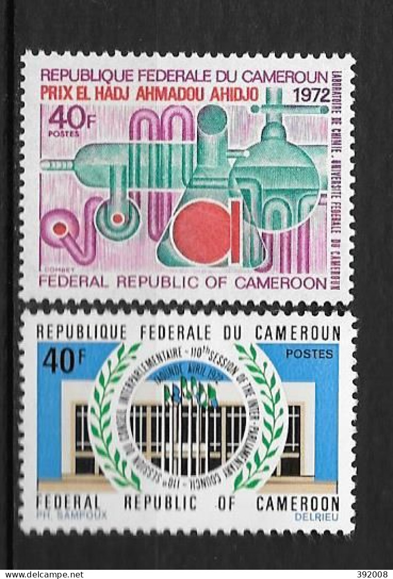 1972 - N°524 à 525**MNH - Conseil Interparlementaire - Prix El Hadj Université - Cameroun (1960-...)