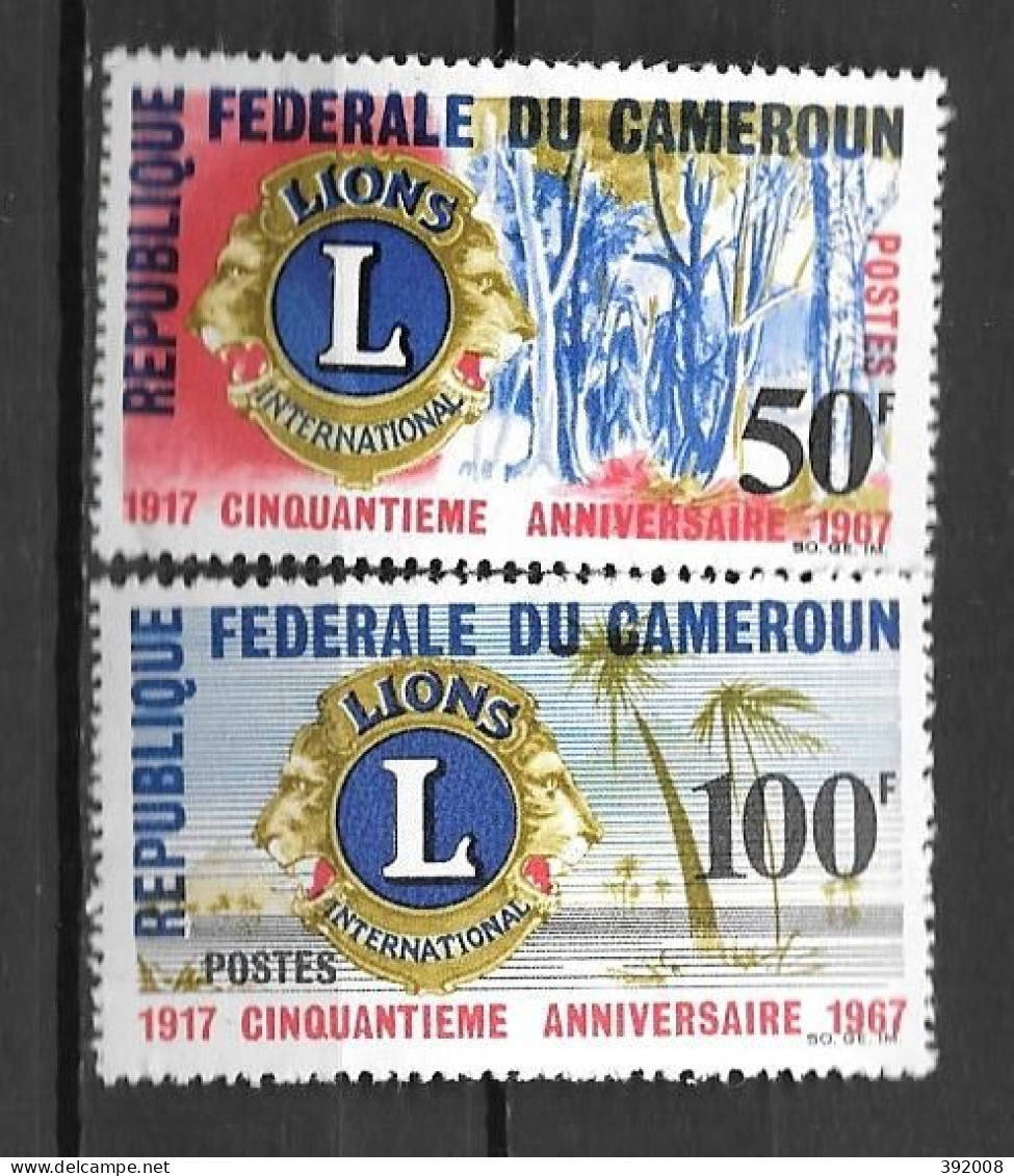 1967 - N° 436 à 437**MNH - 50 Ans Lions Club - Cameroon (1960-...)