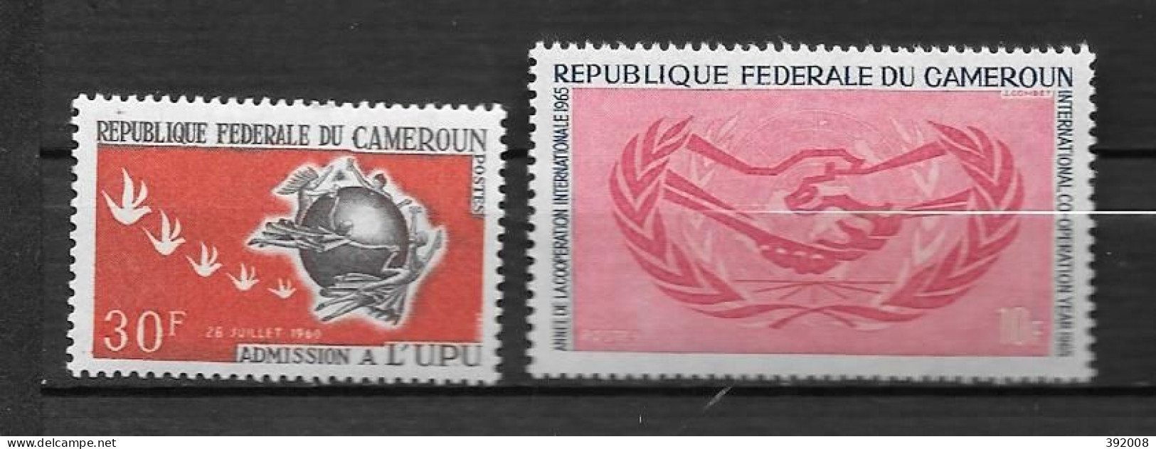 1965 - N°403 à 404** MNH - 5 Ans Admission à L'UPU - 20 Ans ONU - Kameroen (1960-...)