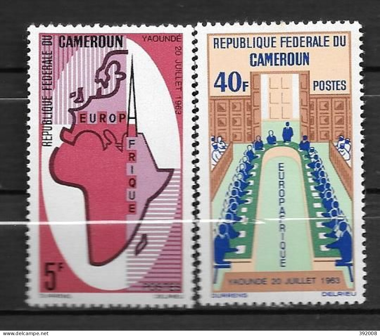 1965 - N°401 à 402** MNH - 2 Ans Europafrique - Kameroen (1960-...)