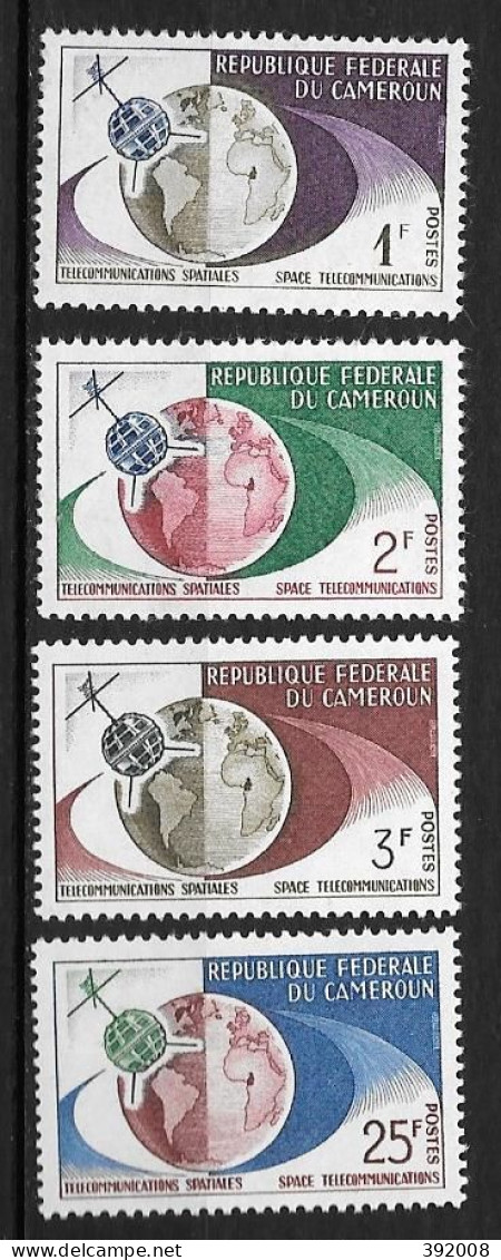 1963 - N°361 à 364**MNH - Télécommunications Spatiales - Cameroun (1960-...)