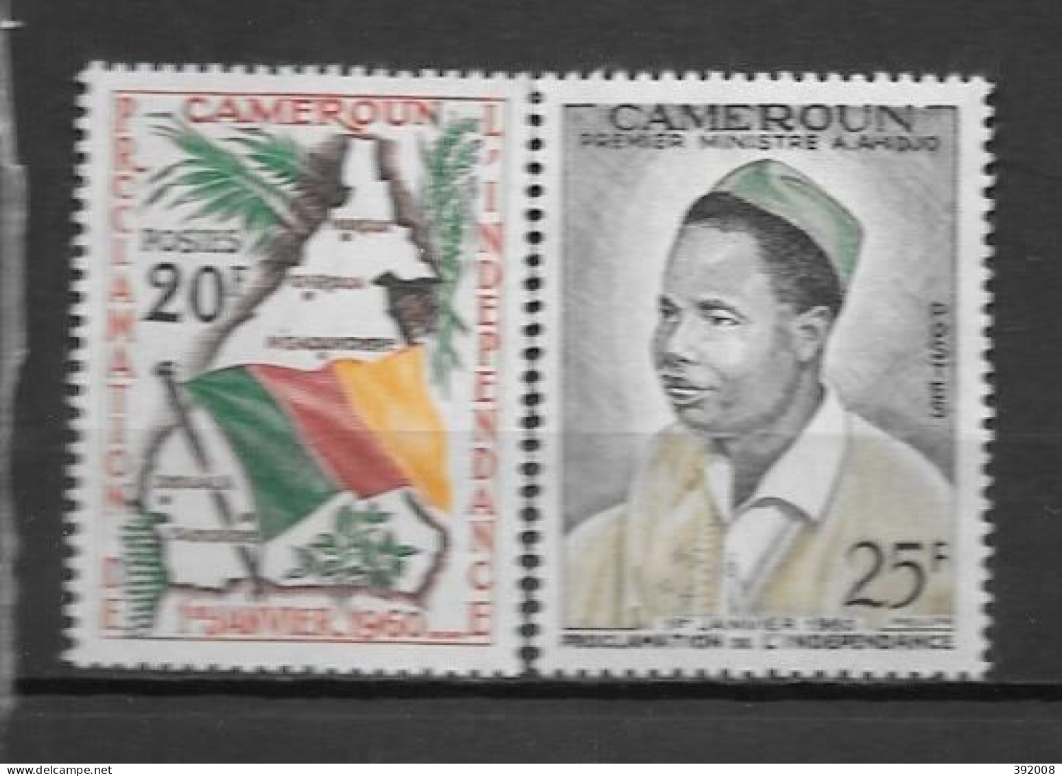 1960 - N° 310 à 311**MNH - Proclamation De La République  - Cameroun (1960-...)