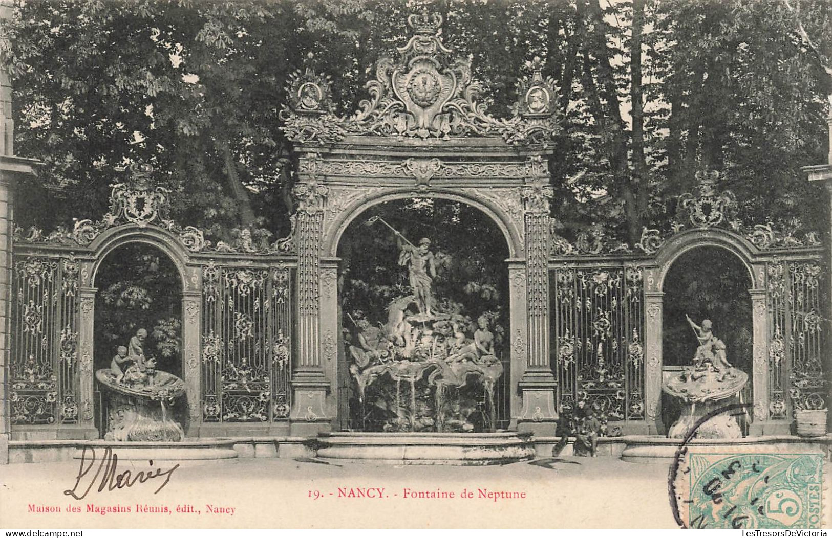 FRANCE - Nancy - Vue Sur La Fontaine De Neptune - Statue - Vue Générale - Carte Postale Ancienne - Nancy