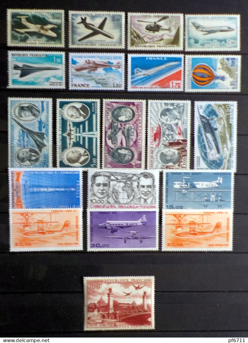 Poste Aérienne   Lot De  20 Timbres Neufs  Période  1957/84 - 1960-.... Mint/hinged