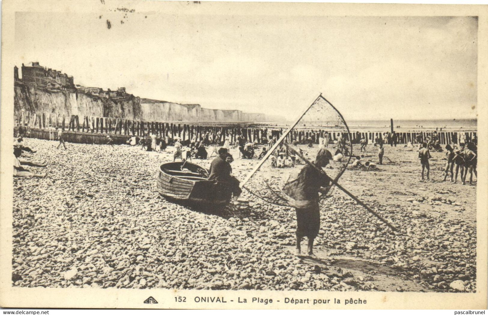 ONIVAL - LA PLAGE - DEPART POUR LA PECHE - Onival