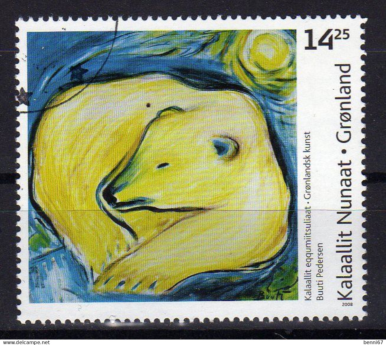 GROENLAND Greenland 2008 Ours Polaire Art Painting Yv 482 Obl - Used Stamps