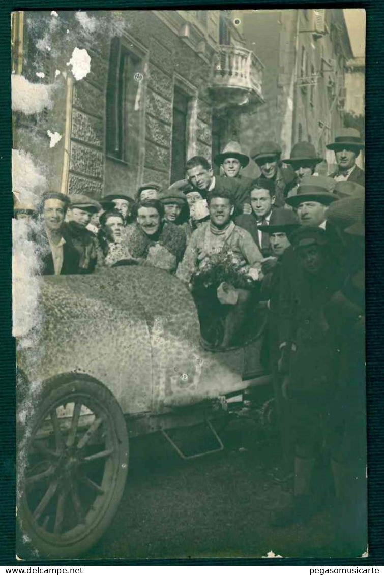 BF039 AUTOMOBILISMO RALLY CARTOLINA FOTOGRAFICA FOTO ARTISTICA TRENTI PEGLI GENOVA AUTO CAR 1920 CIRCA - Rally's