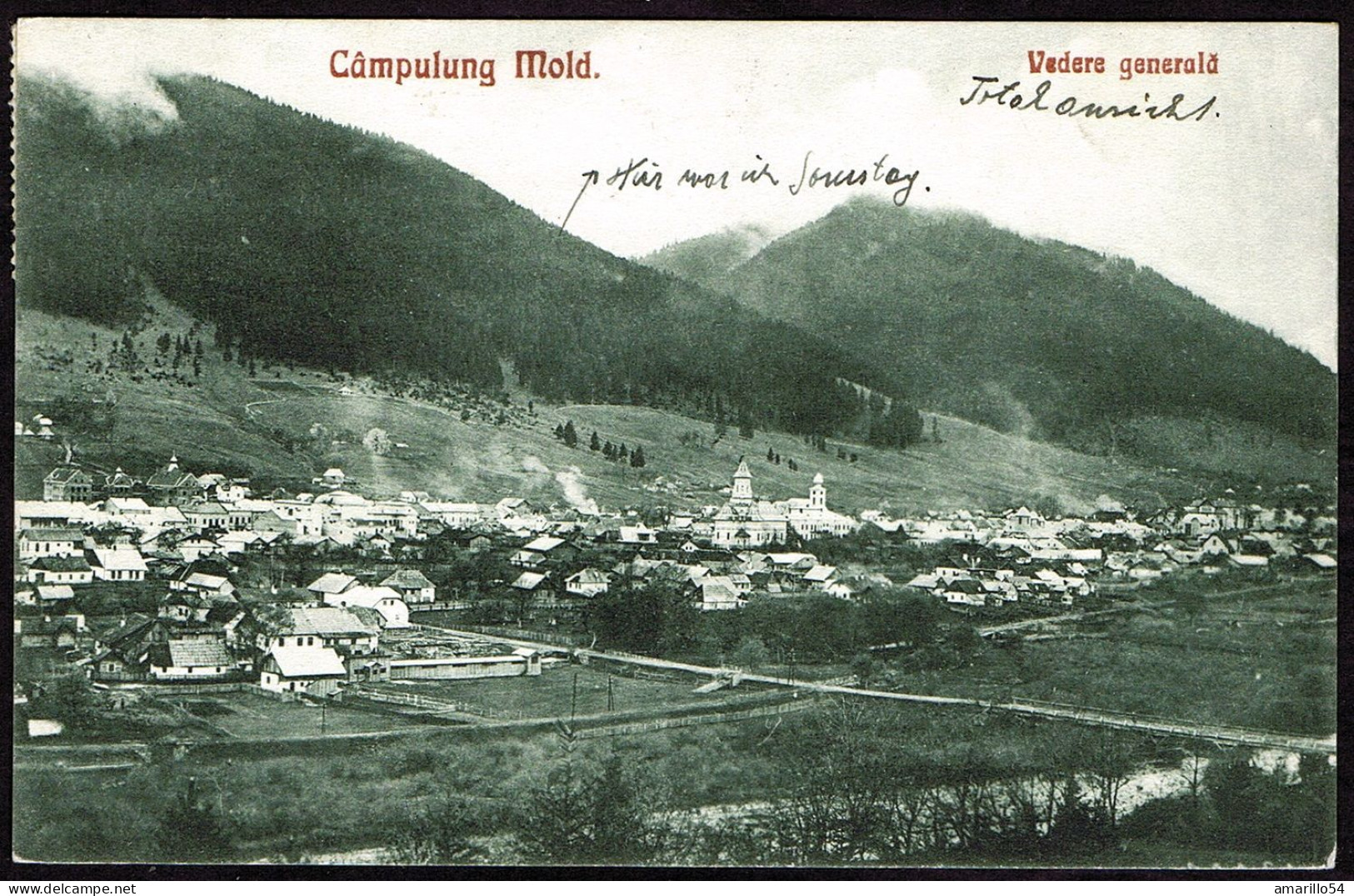 RAR Postcard Romania Bukowina Bucovina Buchenland Kimpolung Campulung Moldovenesc 1928 - Rumania