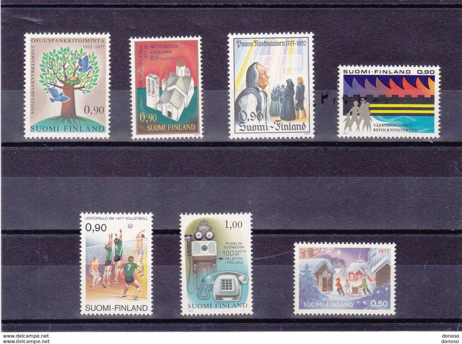 FINLANDE 1977 Yvert 774 + 776 + 777 + 778 + 779 + 782 + 785 NEUF** MNH Cote 8,50 Euros - Unused Stamps