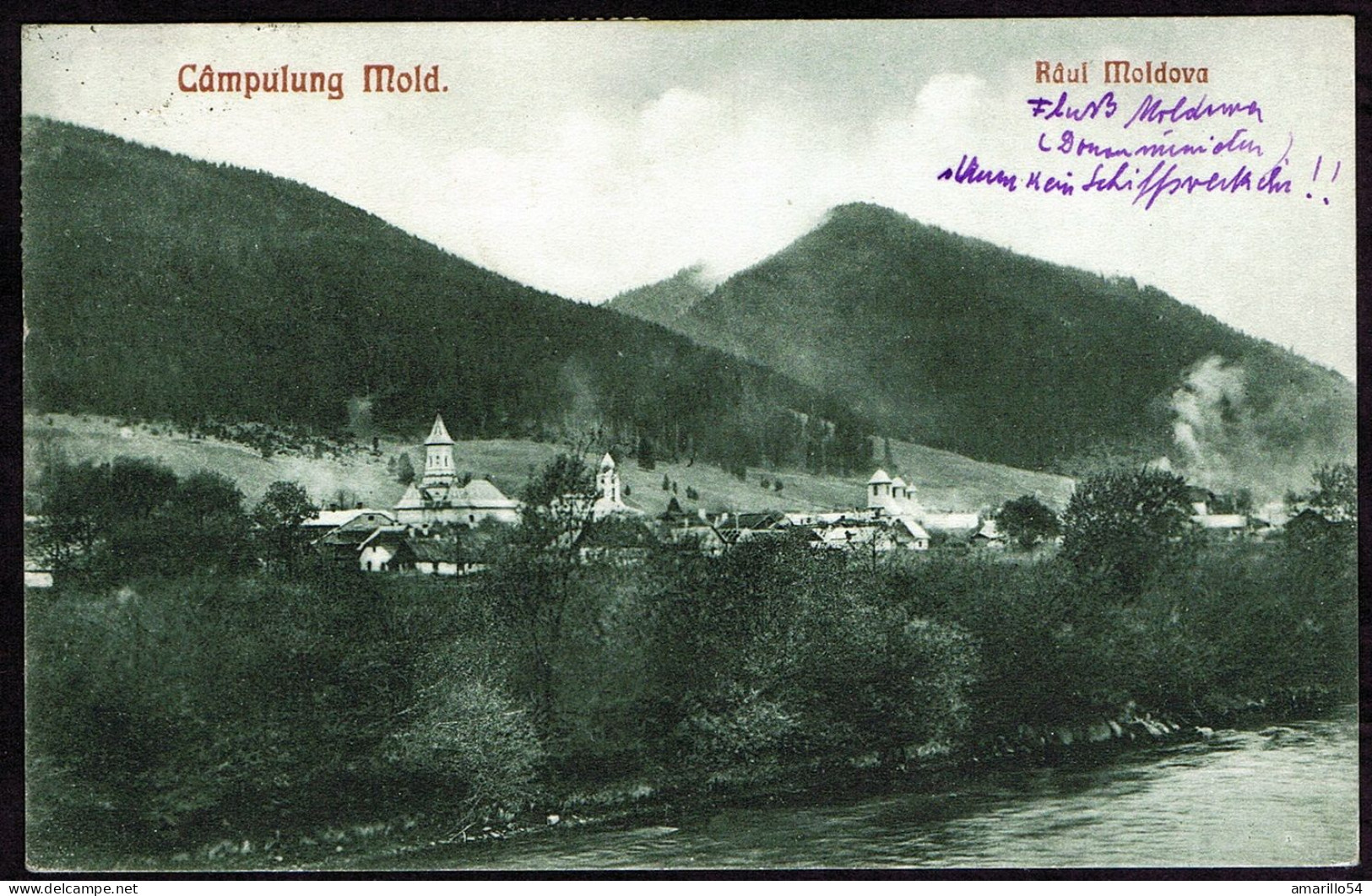 RAR Postcard Romania Bukowina Bucovina Buchenland Kimpolung Campulung Moldovenesc - Raul Moldova 1928 - Rumania