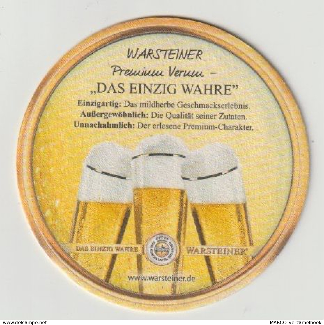 Bierviltje-bierdeckel-beermat Warsteiner Pilsener Warstein (D) - Portavasos