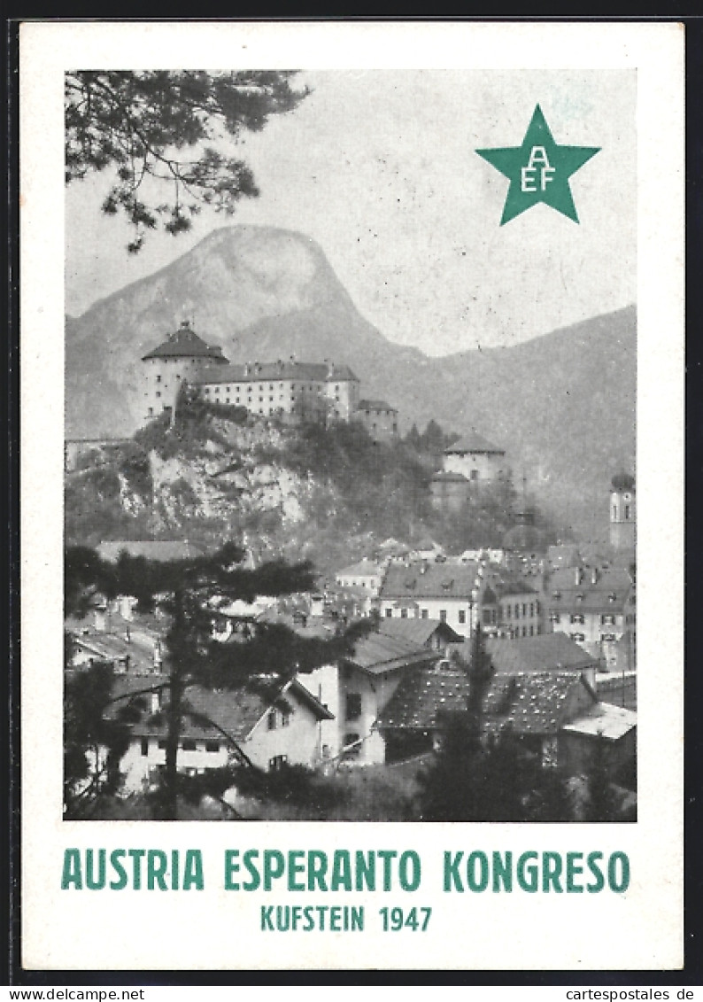AK Kufstein, Austria Esperanto Kongreso 1947, Ortsansicht  - Andere & Zonder Classificatie