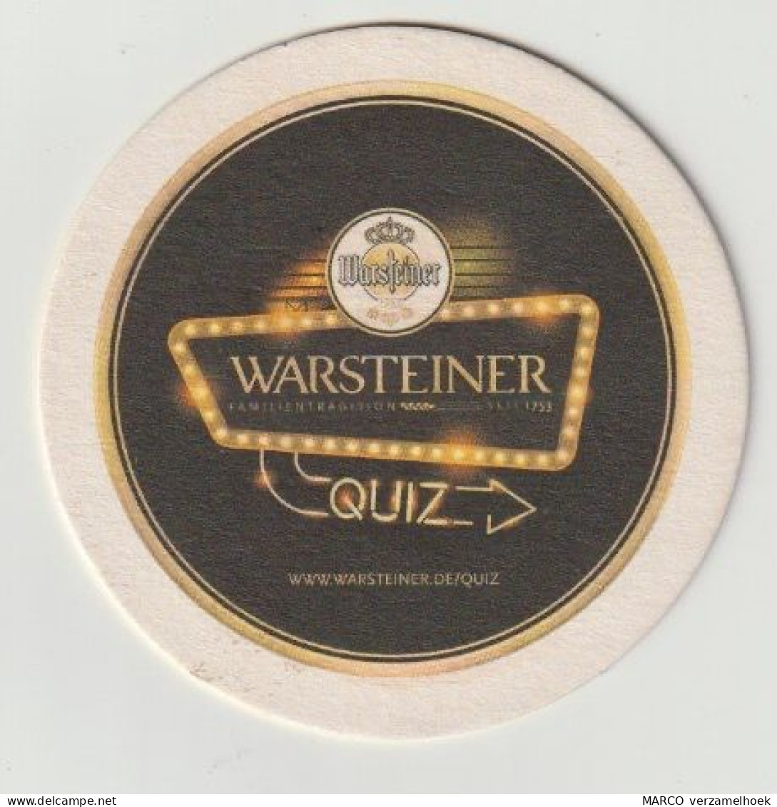 Bierviltje-bierdeckel-beermat Warsteiner Pilsener Warstein (D) Quiz - Bierdeckel