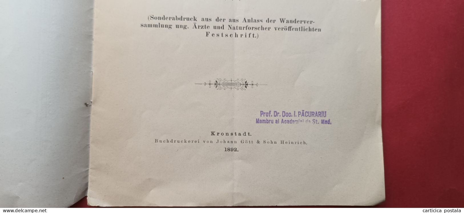 Romania Rumanien Brasov Brasso Kronstadt Brosura Spitalul De Ochi 1892 Landesaugenspital - Rumania