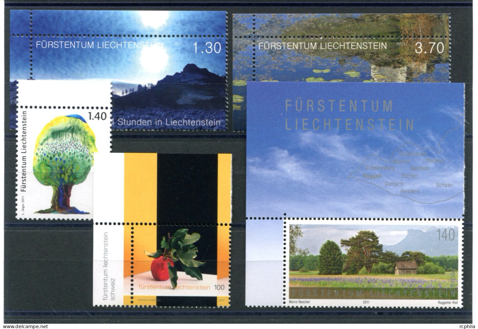 RC 27552 LIECHTENSTEIN 2011 LOT DE TIMBRES SF 8,80 VENDU EN DESSOUS DE LA FACIALE NEUFS ** MNH TB - Ungebraucht