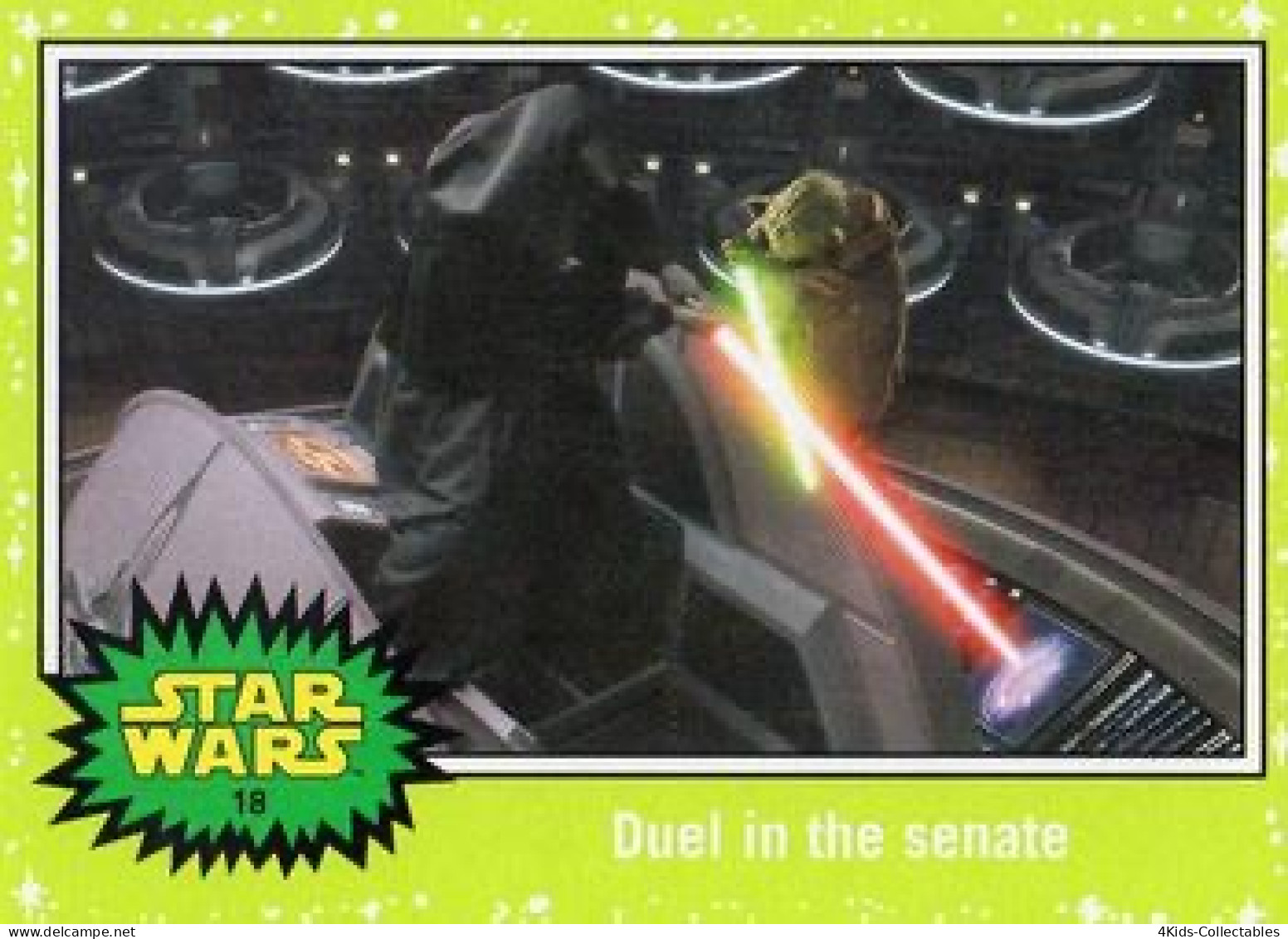 2015 Topps STAR WARS Journey To The Force Awakens "Jabba SLIME GREEN Starfield" Parallel #18 - Star Wars