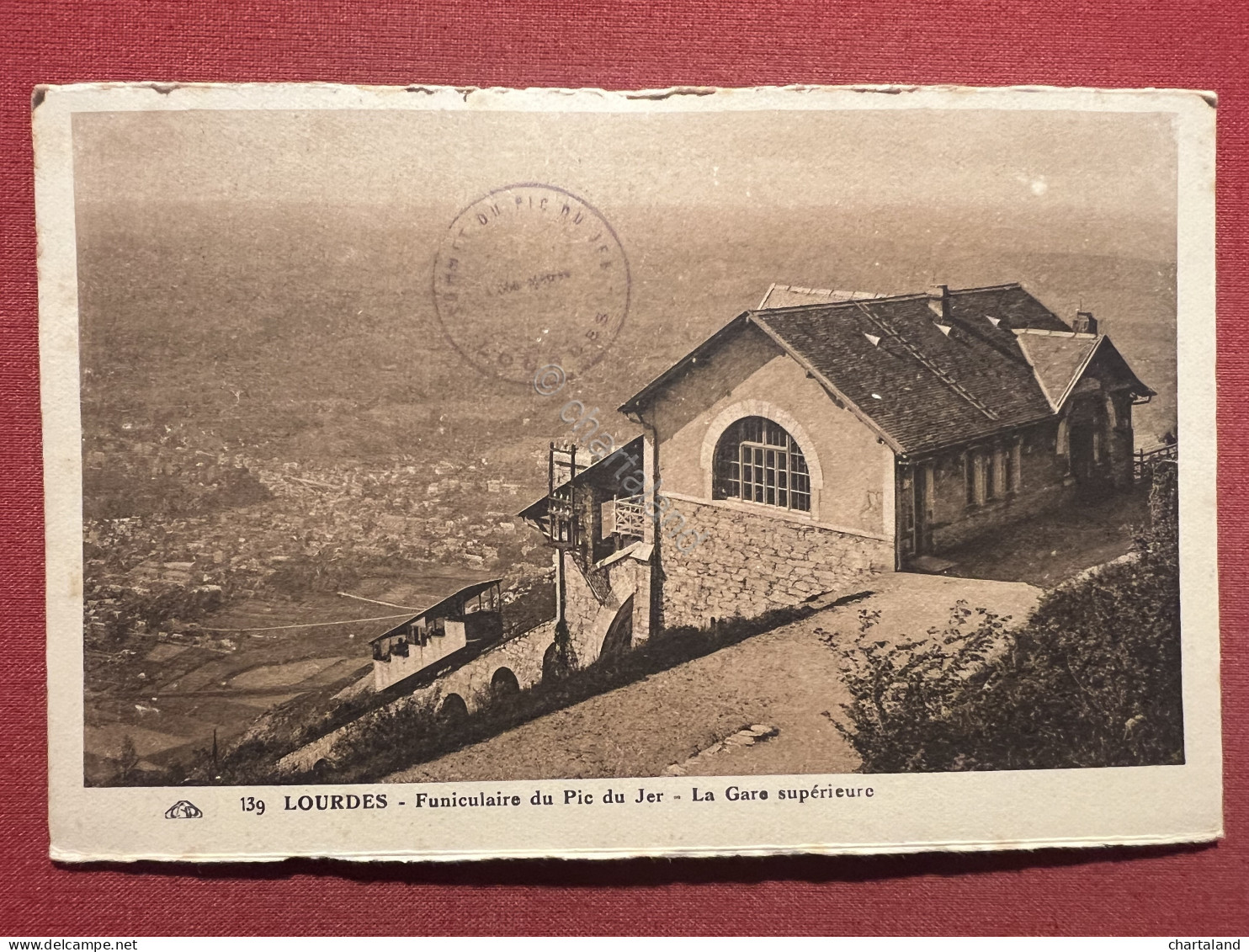 Cartolina - Lourdes - Funiculaire Du Pic Du Jer - La Gare Supérieure - 1925 Ca. - Zonder Classificatie