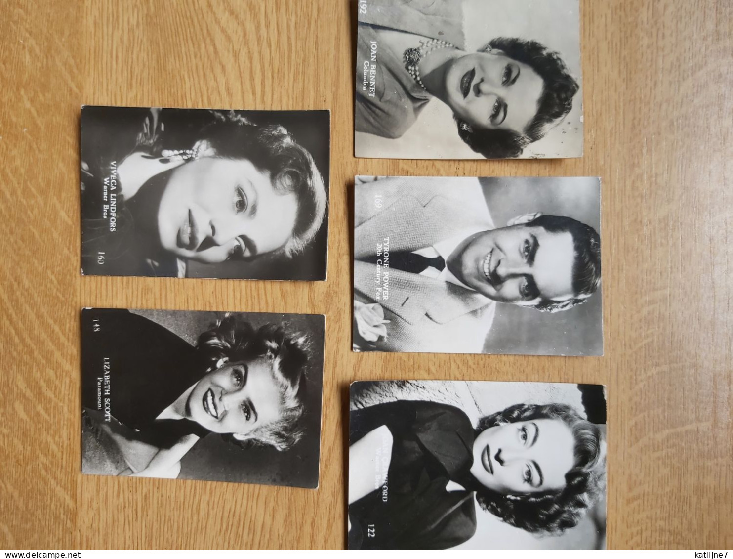 Filmsterren Movie Stars  Ciné  Echte Fotos 6x8 Cm   Belgian Chewing Gum  J.Bennett, T.Power,E.Scott, Lindfors - Otros & Sin Clasificación