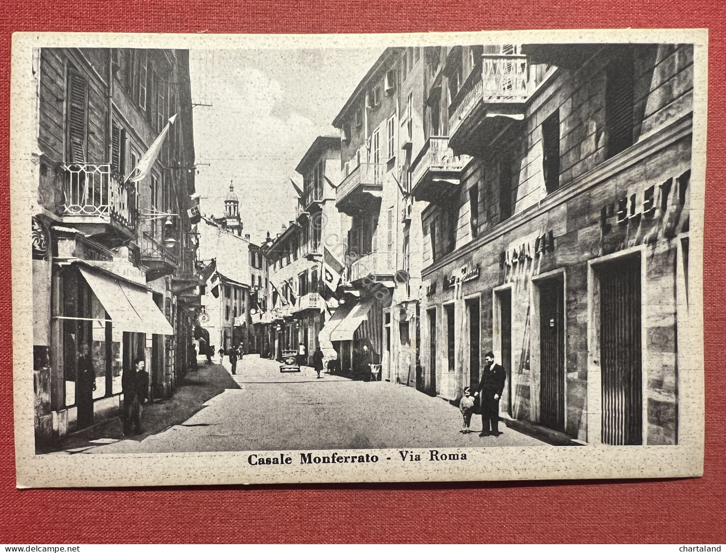 Cartolina - Casale Monferrato ( Alessandria ) - Via Roma - 1925 Ca. - Alessandria