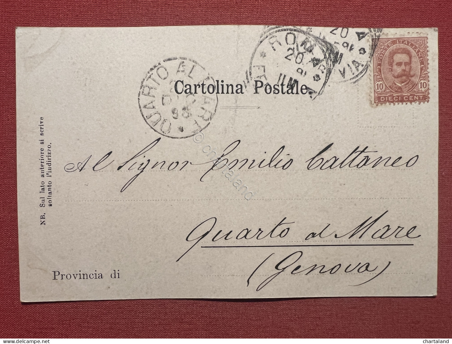 Cartolina - Roma - Circo Di Romolo - 1898 - Otros & Sin Clasificación