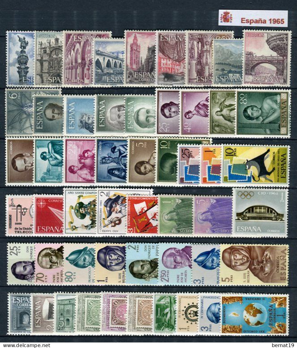 Spain 1965-1969. FIVE Complete Years (without Shields And Costumes) ** MNH. - Collections (sans Albums)
