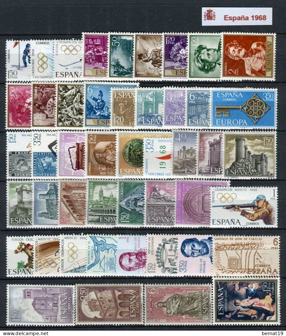 Spain 1965-1969. FIVE Complete Years (without Shields And Costumes) ** MNH. - Collections (sans Albums)