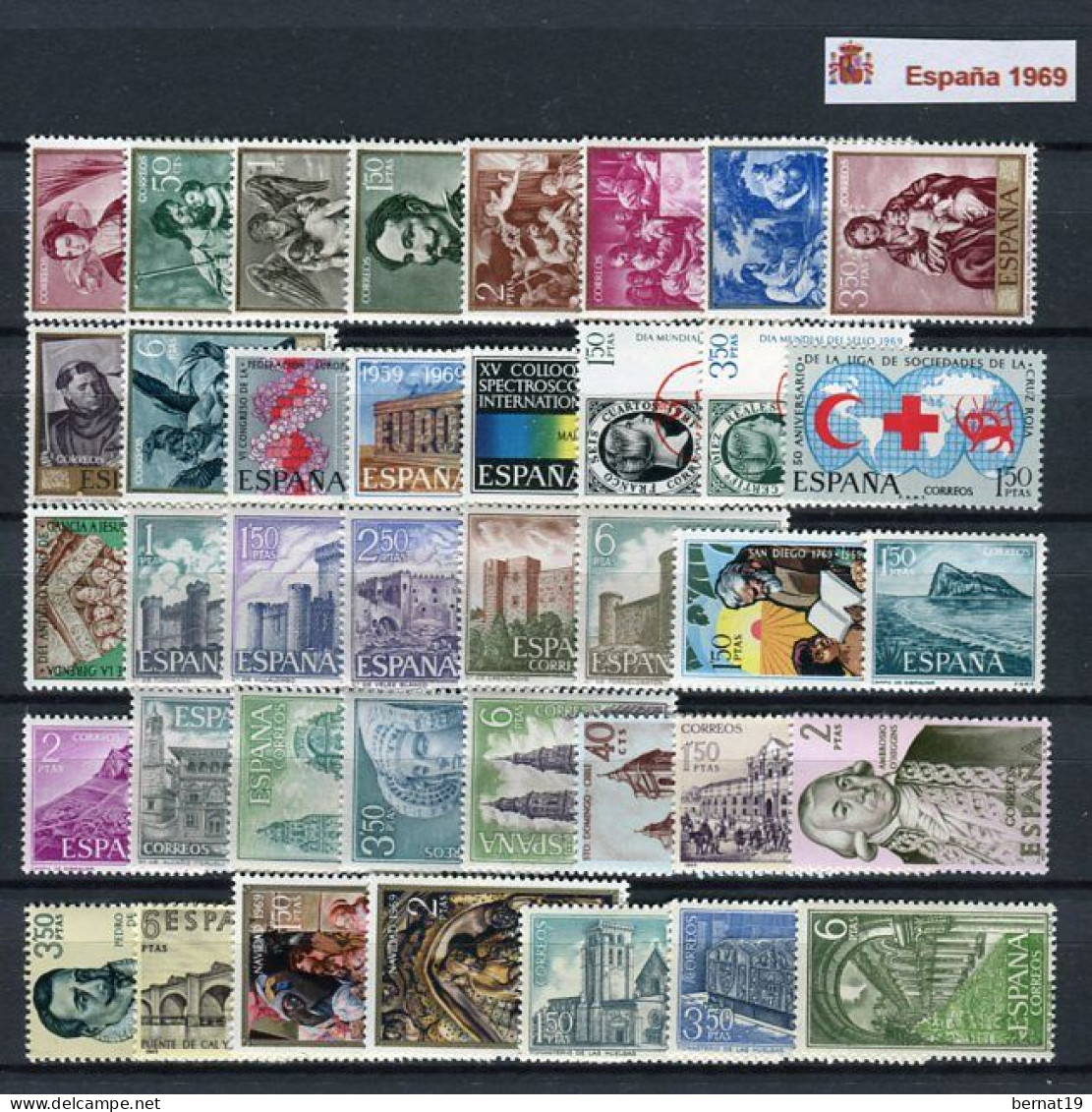 Spain 1965-1969. FIVE Complete Years (without Shields And Costumes) ** MNH. - Collections (without Album)