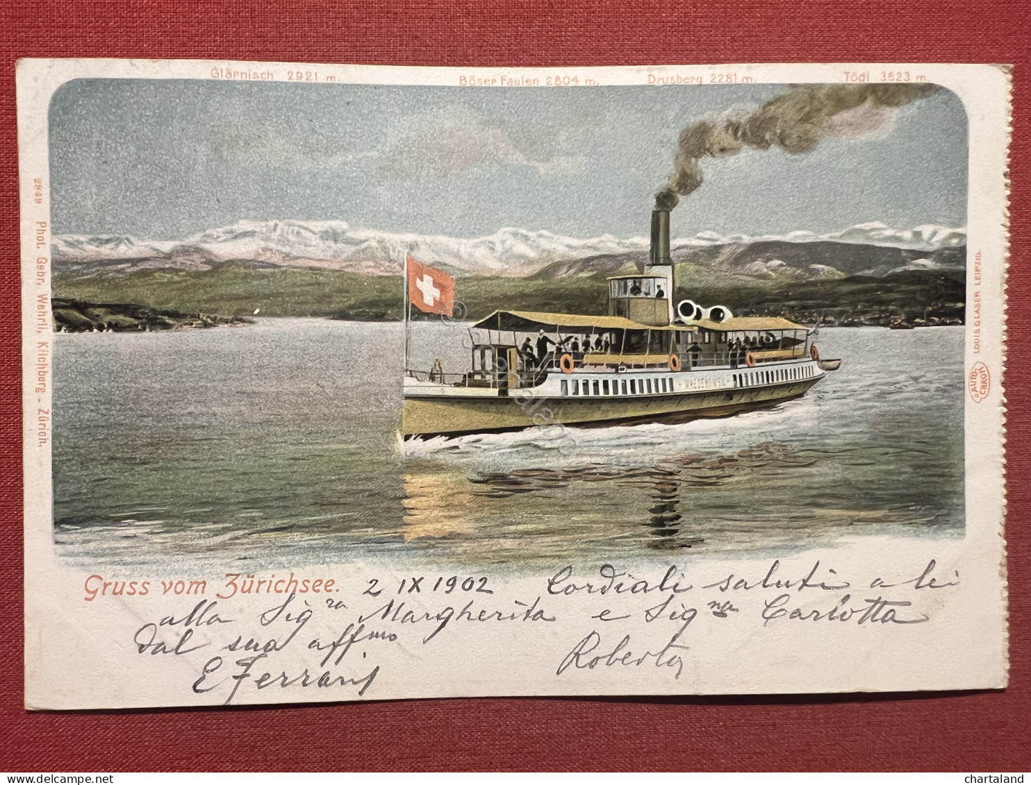 Cartolina - Switzerland - Gruss Vom Zürichsee - 1902 - Non Classés